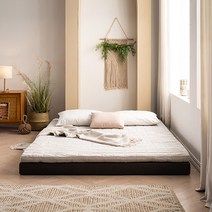 [삼익가구]베이직 파운데이션 매트리스 침대 하단 프레임(퀸/킹 겸용), 그레이