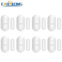 문열림센서 출입문센서벨 문열림알리미 가정용 무선 경보 시스템용 오리지널 earykong 433mhz 무선 창 도어 자석 센서 감지기 초저전력 소비, 8개
