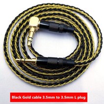 비디오 영상 케이블 RCA 연장선 변환 방송 전선 잭 3.5 오디오 3.5mm 스피커 라인 Aux 전화 자동차 헤드폰 앰프 DAP DA, Black Gold 3.5 to L_2m