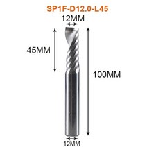 1pc AAAAA 단일 플루트 나선형 엔드 밀 3.175 생크 나선형 알루미늄 밀 CNC 3D 조각 조각 목공 아크릴 컷 비트, SP1F-D3.1-L08