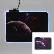 LED 게이밍 마우스패드 35x25cm 행성 마우스패드파는곳 마우스장패드추천 대형마우스패드 데스크매트제작 마우스