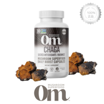 옴 머쉬룸 차가버섯 2000mg 90캡슐 파우더 분말 효능 젊음의 버섯, 1개, 기본