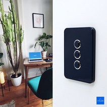 [아이클리오] 오즈 푸시버튼 3컬러 스위치 (1구~4구), 다크네이비, 1구