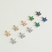 동대문153[DPC-0280]동대문 도매 악세사리 재료 부자재 글라스 큐빅 꽃 펜던트