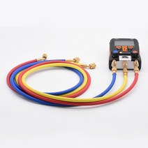 메니 폴더 폴드 게이지 에어컨가스 주입기 자동차 에어컨 냉매 디지털 testo 550 r410 r134a r410a r22 r12 r502 14 용 1.5m 에어컨 냉동 충전