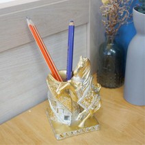 사장실 고급 펜꽂이 황금말 조각소품 장식 원룸공간 공부방 자취공간 장식용 북유럽풍 집들이선물 여친선물