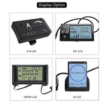 Ebike 부품 키트 컨트롤러 디스플레이 스로틀 PAS 1T4 케이블 250W 모터 전기 자전거 방수 플러그 36V 48, 04 36V 810LED 20A, 02 Full twist throttle