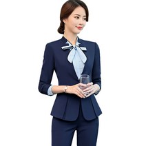코디네이터유니폼 가을 긴소매 실장 전문직 근무복