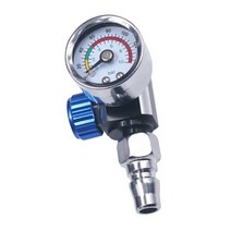 에어레귤레이터게이지1/4” Spray Gun-Air Pressure Regulator with Gauge Practical Pneumatic Tool Adapt, 02 Blue