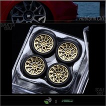 SpeedCG 1/64 Rotiform CVT 럭셔리 ABS 휠 고무 타이어 직경 10mm 모델 자동차 개조 부품 Tomica MiniGT, 01 005B