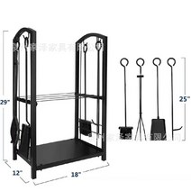 초대형 장작 거치대 정리대 스탠드 보관함 펜션 야외 정원 마당, H 블랙