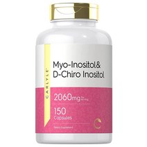 Carlyle 미오 이노시톨 및 D-치로 이노시톨 2060mg 150캡슐 GMO 프리 글루텐 프리 보충제