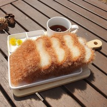[꾸꾸와건빵이] 식빵 수세미 (1P/ 3P/ 5P) 핸드메이드 손뜨개 아크릴 호빵 토스트 수세미, 1P낱개