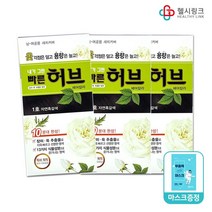 광동제약 내가그린 빠른허브 염색약 카페헤어칼라, 빠른허브1호자연흑갈색 3개+헬시링크마스크1팩
