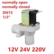 솔레이노이드 밸브 솔밸브 dn15 12quot 12v 24v 220v 플라스틱 평상시, 12, 정상 폐쇄