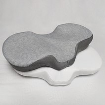 경추메모리폼배개 꿀잠 일반배개 낮은배개 일자목 C커브 거북목 교정 기능성 숙면배개, 일반베개 멜란지그레이