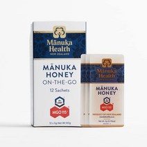 미국직구 Manuka Health UMF 6+/MGO 115+ Manuka Honey On-The-Go 패킷(0.176온스 패킷 12개 카운트) 슈퍼푸드 뉴질랜드 정품 생꿀, 수량, 상세참조