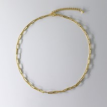 써지컬스틸 클립 체인 초커 목걸이 골드 dsmn-046