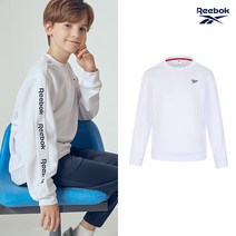 [REEBOK] 리복키즈 주니어 로고포인트 맨투맨 화이트