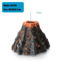 구피 악세사리 금붕어 부화통 물고기 탱크 장식 조경 수지 rockery 수족관 시뮬레이션 화산을 설치할 수 있습니다 산소 펌프 홈 공예 장식품, 03