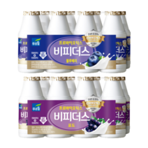 푸르밀 비피더스 블루베리 130ml x 16개입 + 포도 130ml x 16개입, 단품