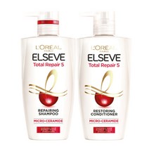 로레알파리(2종) 헤어손상을 한번에 토탈리페어5 샴푸컨디셔너 450ML, (2종)토탈리페어5 샴푸컨디셔너 450ML
