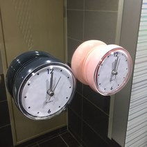 엣지 욕실 시계 방수 미니 흡착식 화장실 목욕탕 샤워 주방 유리 벽 모래, 핑크
