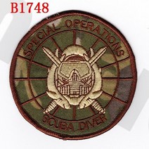 스킨스쿠버 잠수 레귤레이터 옥토퍼스 호흡기 자수 패치 씰 팀 특수 작전 스쿠버 다이버 사기 전술 밀리터, 12 Multicam