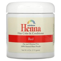 레인보우 리서치 헨나 헤어 컬러 앤 컨디셔너 레드 113g Rainbow Research Henna Hair Color and Conditioner Red