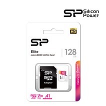 실리콘파워 micro SDXC CLASS10 UHS-I Elite V10 A1 100MB s 128GB 메모리카드, 0GB
