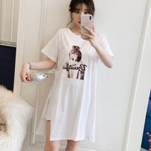 가바바 여성 원피스 반짝반짝 시크한 여성 프린팅 포인트 데일리 여름 미니 원피스 G37305