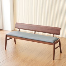 나무뜰 플랫 원목 3인 벤치 의자 VNM038C, 월넛