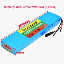 전기자전거배터리 100ah 10s3p 36v18650 리튬 이온 팩 20a bms m365 스쿠터 도구 교체, xt30-jst