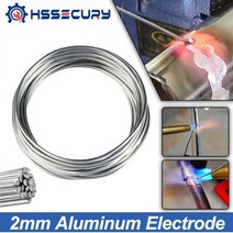 저온 쉬운 용융 알루미늄 용접봉 1.6/2.0mm 용접 바 코어 와이어로드 솔더 납땜 필요 없음 파우더, 2.0MM X 1M, Quantity 5PCS