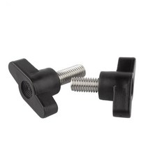 M6 손잡이 볼트 스테인리스 스틸 플라스틱 27mm 36mm 헤드 돌리기 쉬운 나비 나사, M6 (Head 27mm), 12mm (4pcs), 1개
