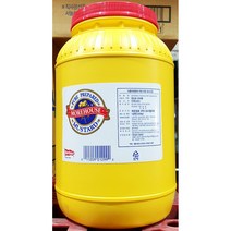 3.78KG 대용량 머스타드소스 겨자 통 벌크 말통 엘로우 옐로우 샌드위치 양념 업소용 큰 납품용, 1개