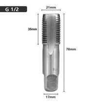 파이프 나사 탭 HSS 파이프 탭 텅스텐 카바이드 라우터 비트 G 18 12 34 1 금속 가공 나사 나사 절삭 공구 기계 탭, G 1l2