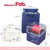 크리스마스 선물 포장 비누 꽃 상자 운반 가방 반지 귀걸이 목걸이 보석 창 저장 상자 결혼식 파티 발렌타인 데이 공예품, as pic, Style 35