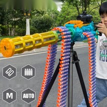 장난감총 전동 안전한 게틀링 플레어 로블록스 다트총 센츄리온 포트나이트 샤크바이트 연사 너프건 장난감, [116 소프트 탄환 + 102 포탄 +타겟]