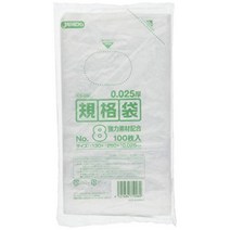 쟈팍스 폴리 봉투 투명 가로130×세로250mm 두께0.025mm LD 규격봉투 No.8 KS08 100매입, 1개, 1ml