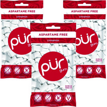 퍼검 아스파탐 프리 시나몬 글루텐 프리 비건, 80g, 3개