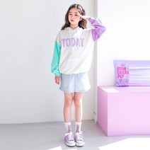 버블트리 투데이배색후드티