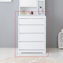 데코라인 액세서리 아일랜드 드레스룸 4단 서랍장 600, 색상:오크