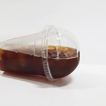 커피바바 92파이 페트 20온스 아이스컵 + 무타공 돔뚜껑 세트, 3세트, 100개입, 580ml
