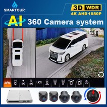 어라운드뷰 후방 사이드 카메라 Smartour-AI 3D 360 서라운드 뷰 시스템 운전 버드 파노라마 자동차 4CH 후, 02 32G