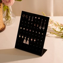 L자형 아크릴 귀걸이 진열대 거치대, 투명