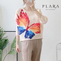 플라라 77까지 보레타펄플리츠블라우스 PK2MBL014C