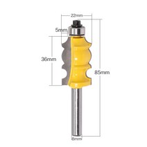 루터날 트리머날 루터비트 홈파기날 목공용루터 8mm 생크 특수 몰딩 비트 카바이드 라우터 트리밍 목공 커, 한개옵션0