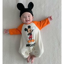 베베 안녕미키슈트(헤어밴드세트) 봄베이비옷 출산선물 신생아옷