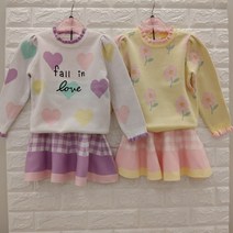 로엠걸즈 문양 자가드 스웨터 치마세트 RGSM22W2P